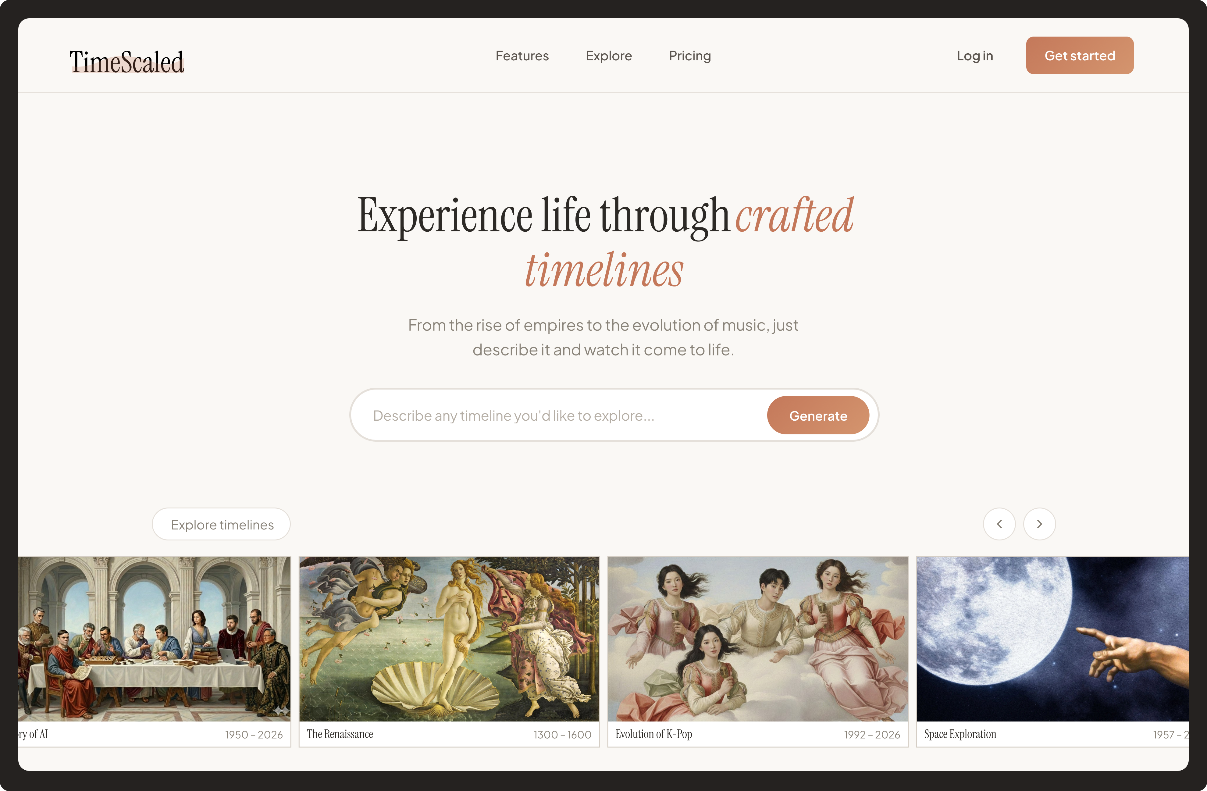 TimeScaled Landing Page